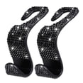thumbnail image 4 of de cristal brillante para asiento trasero de coche, colgador de asiento para mujer, ahorro de espacio para los ojos. Negro kusrkot Suspensión de reposacabezas de coche, 4 of 5