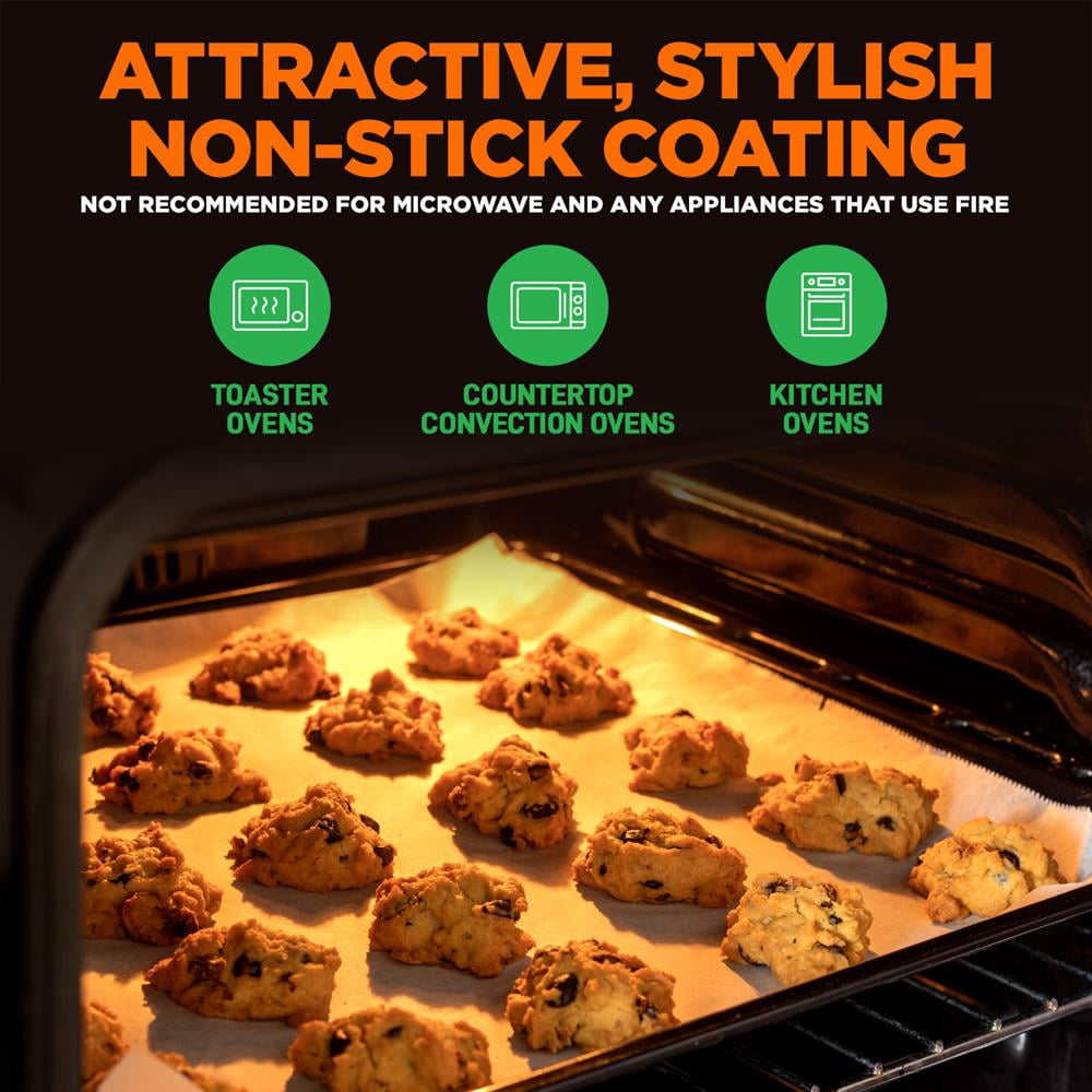 NutriChef Non-Stick Baking Sheets, Cookie Pan Aluminum Bakeware with Cooling Rack