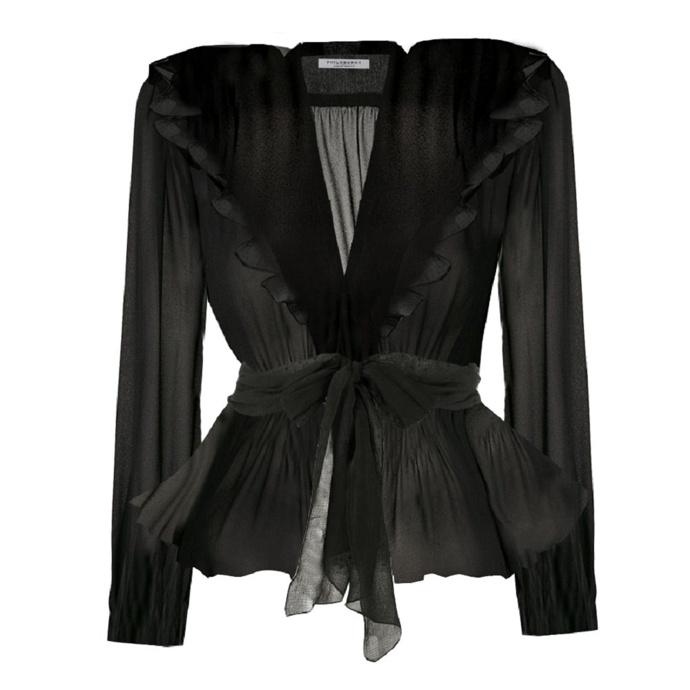 black belted blouse