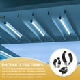 thumbnail image 6 of Uxcell 4Pcs T8 U Clips Holder Bracket, 304 Stainless Steel LED Fluorescent Tube Clip, Lamp Support Pipe Clamps for 20mm 25/32" Light Bulb Tube Rod Mounting Accessories, 36mm H, Black, 6 of 7