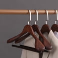thumbnail image 2 of Woman Colgador de traje flocado de madera de alta calidad, sin rastro, para el hogar y el dormitorio, 1 Uds., 2 of 5