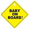 thumbnail image 4 of Anvazise Car Vehicle Window Sucker Sticker Baby On Board Warning Safety Sign Decoration Yellow and Black One Size, 4 of 5