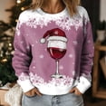 thumbnail image 5 of Futezty Sweaters for Women Christmas Graphic Oversized Sweatshirts Fleece Funny Pullover Party Holiday Tops with Bows, 5 of 9