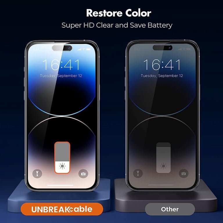 Privacy Screen Protector for iPhone 14 Pro Tempered Glass 2-Pack photo 6