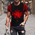 thumbnail image 2 of Mens Casual Pantalones Cortos Raya Impresión Suéter Fitness Deportes Camiseta, Poliéster Cuello Redondo Blusa para Al Aire Libre, Diario Y Primavera Verano Desgaste, 2 of 5