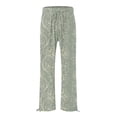 thumbnail image 4 of Women's Print Wide Leg Pants High Waisted Casual Trousers, 4 of 5