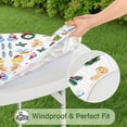 thumbnail image 5 of Multicolor Christmas Pattern Round Fitted Tablecloth with Elastic Edge,Dining Table Cover Waterproof,Outdoor Round Tablecloth for Camping,Dining,Indoor and Outdoor, 5 of 7