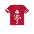 thumbnail image 1 of Birthday Cake - I Can't Keep Calm I'm Only 2 Children Cute Toddler Jersey T-Shirt 5/6 Red, 1 of 4