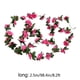 thumbnail image 3 of Guirnalda decorativa colgante de ratán sintético artificial con hojas verdes y rosas artificiales, ideal para colocar sobre la repisa de la chimenea, como centro de mesa o para decorar el, 3 of 7