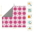 thumbnail image 2 of Uemuo Plaid Heart Pattern Dish Drying Mat,16*18 inch Absorbent Dish Drainer Kitchen Counter,Large Size Dish Drying Pad for Countertops,Sinks,Draining Racks, 2 of 6