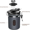 thumbnail image 4 of 1800ML Airtight Coffee Canister with Date Tracker&Transparent Window, 22.8OZ Coffee Container with 30ML Measure Spoon&4 co2 Valve, Coffee Bean Storage Container for Grounds Coffee, Beans, Tea(Gray), 4 of 15
