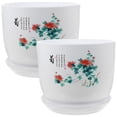 thumbnail image 1 of 2Pcs Drainable Plant Pots Resin Plant Pot Nursery Planter Garden Flower Pot Container, 1 of 8