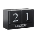 thumbnail image 1 of Perpetual Desktop Wooden Calendar Wood Block DIY Month Date Month Date Display Display Number Detachable Home Office Decoration, 1 of 9