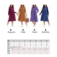 thumbnail image 2 of Vestido suelto de mujer con bolsillos Manga larga Vestido vintage de talla grande MABOTO  Vestido, 2 of 7