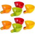 thumbnail image 1 of Juego de 8 platos de plástico de colores para servir patatas fritas y salsas, para especias, salsa de tomate, sal, vinagre vegetal, kétchup y patatas fritas, 1 of 5
