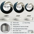 thumbnail image 4 of Designart "Geometric VORTEX I" Abstract Spirals Round Mirror Wall Decor Modern - Large Beige Round Bathroom Mirror - Round Mirror - 29" x 29", 4 of 6