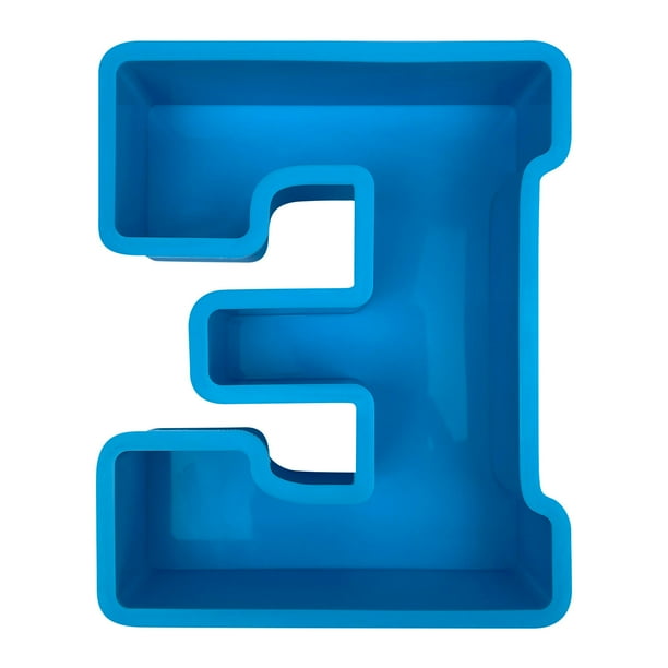 Moldes de letras del alfabeto 3D para velas, cera, jabón y resina | Moldes de silicona azul flexibles y reutilizables para manualidades y decoración del hogar