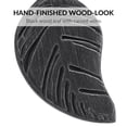 thumbnail image 3 of Evideco French Home Goods Curtain Holdbacks Set of 2 Magnetic Wooden Leaf Curtain Tiebacks - Black/Silver, 3 of 8