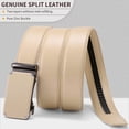 thumbnail image 4 of GAEKEAO Men’s Ratchet Belt Adjustable Leather Belt with Auto Lock Buckle Trim to Fit and Gift Box, 4 of 7