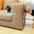 thumbnail image 6 of Amerteer 2PCS Furniture Defender Cat Scratching Guard, Furniture Protectors from Pets, Anti Cat Scratch Deterrent with Pins for Protecting Your Upholstered Furniture, Clear Premium Claw Proof Pads, 6 of 7