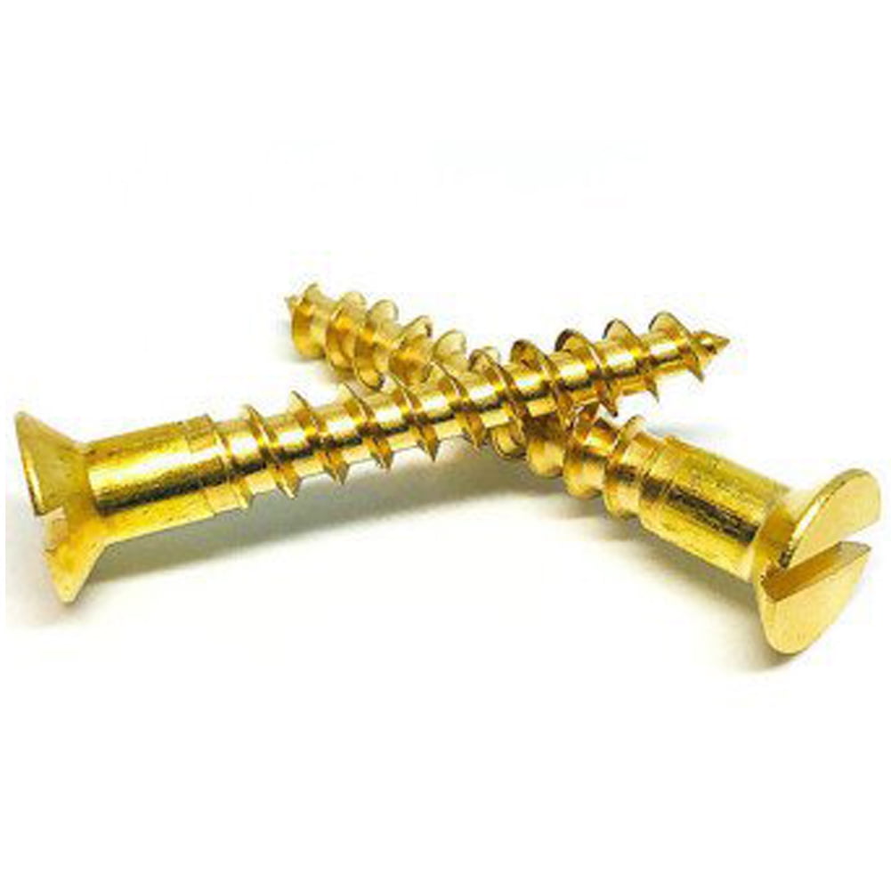 (100pcs) Word Brass Flat Head Tapping Screw , M3.5x10mm