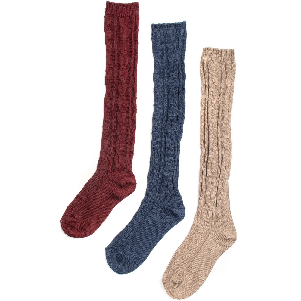 Muk Luks Women's 3 Pair Pack Microfiber Knee High Socks