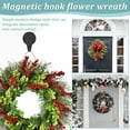 thumbnail image 6 of 4 Pcs 1.65*2.44in Magnetic Wreath Hanger Each Holds 11 Pounds Rubber Coated Magnetic Wreath Hook for Kitchen Bathroom Home Office, 6 of 11