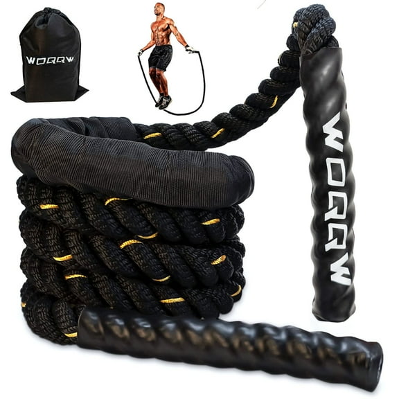 WOQQW Weighted Jump Ropes for Men women, 3lb 5.2lb Heavy Skipping Rope for Exercise, Home Workout