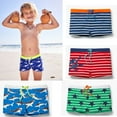 thumbnail image 2 of Baby Toddler Boys Printed Swim Shorts Bathing Suit Beach Pool Boy Swim Trunks (Blue Shark, 12-18 Months), 2 of 4
