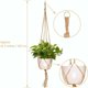 thumbnail image 2 of Juego de 4 cuerdas para colgar plantas de macramé, soporte para macetas, colgador para plantas, decoración de jardín interior y exterior con 2 piezas de 105 cm y 2 piezas de 90 cm, 4 pies esquí esquí Gafas de esquí, 2 of 5