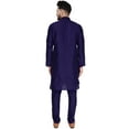 thumbnail image 2 of SKAVIJ Ensemble de Pyjama Kurta pour les Hommes de la Partie Ethnique Indienne Porter Robe Blue L, 2 of 6