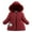 Red, variant on Odeerbi Infant Girls Parka Winter Coat Thermal Quilted Puffer Jacket Padded Coats Plus Velvet Thickened Outerwear Children's Medium Long Coat Infant Clothes Khaki