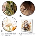 thumbnail image 3 of Designart "Otter in Blooming Meadow II" Animals Framed Wall Art Decor - Modern Brown Otter Living Room Framed Canvas Art, 3 of 6