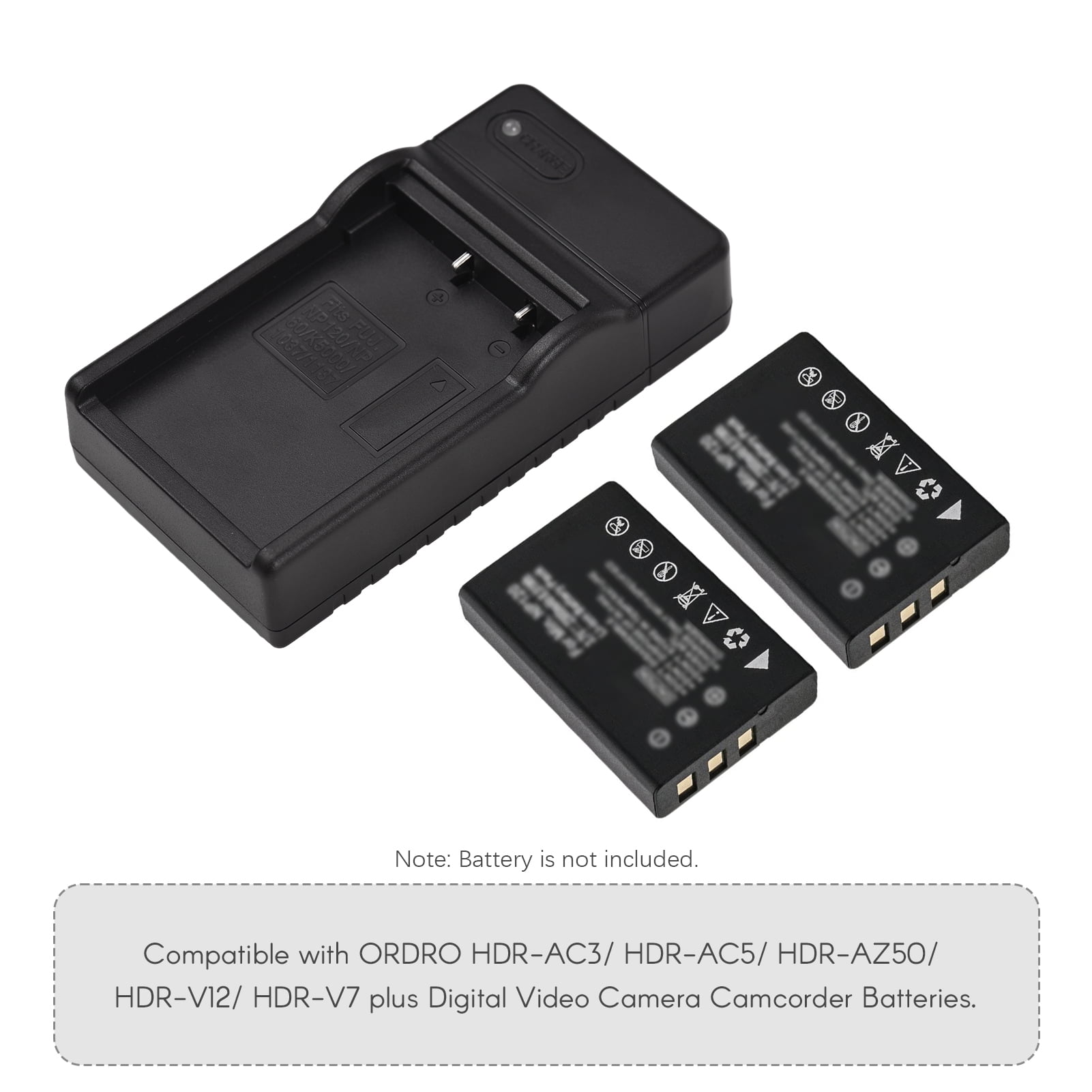 Chargeur De Batterie NP 120 Avec Port Indicateur LED De Type C Et Câble