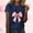 Blue, variant on EchfiProm T shirts for Women Bow Print Graphic Tee Casual Valentine Valentine Day White Short Sleeve Ladies Shirts Cute
