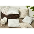 thumbnail image 3 of SARO 2323P.GL15S 15 in. Faux Fur with Brushed Metallic Foil Print Down Filled Throw Pillow - Gold, 3 of 5