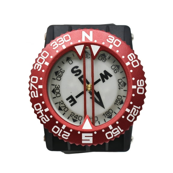 Scuba Choice Diving Deluxe Aluminum Frame Wrist Compass, Red