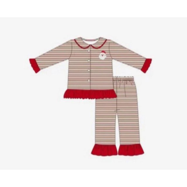 Conjunto de pijamas de Navidad para niños, conjunto de pijamas estilo jersey para niños pequeños, pijamas de manga larga, pantalones de pijama