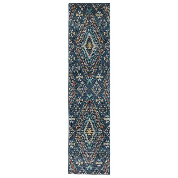 Mohawk Home Onslow Indoor Geometric Area Rug, Blue, 1'11" x 3'