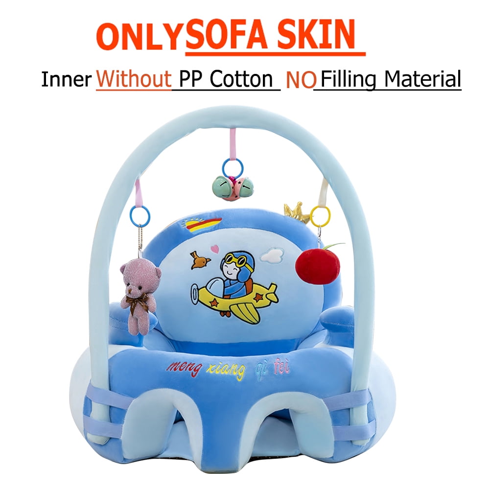 Xewsqmlo Baby Feeding Safety Seat Skin Cartoon Plush Learning Sit Chair Without Cotton