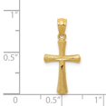 thumbnail image 5 of Auriga Fine Jewelry 14K Yellow Gold Diamond-cut Cross Pendant for Women (L - 23mm, W - 12mm), 5 of 6