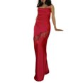 thumbnail image 1 of SAYOO Vestido largo de mujer, encaje sin mangas con correas de hombro italiano SAYOO  moda, 1 of 6