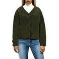 thumbnail image 2 of AUNVITO Women's V-Neck Casual Long Sleeve Jacket Lightweight and Comfortable for Everyday Wear, 2 of 9
