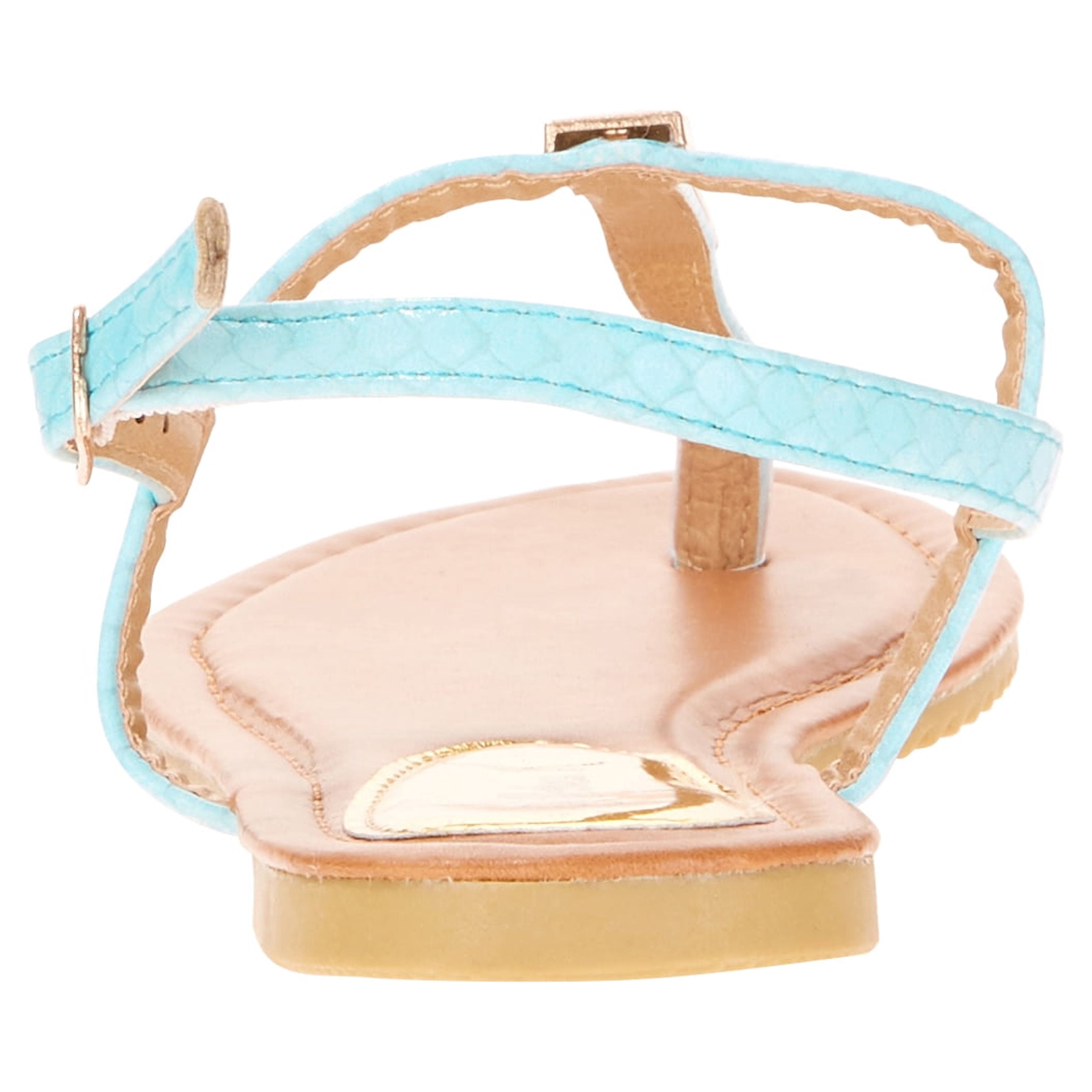 Victoria K Womens' Metallic Embellishment Sandals
