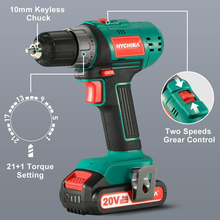 Senix 20 Volt MAX* Brushless 1/2-Inch Drill Driver, 2 Ah Battery, 2A Charger and Soft Bag Included, Pddx2-m2, Blue