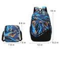 thumbnail image 2 of Útiles escolares que incluyen mochila para niños + lonchera + estuche para lápices, mochilas para niños 3 en 1 que están hechas de material oxford duradero y cierre suave., 2 of 5