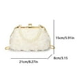 thumbnail image 2 of Bolso de noche de flores de rosa Mujeres con cadena Pearl Crossbody Party White, 2 of 9