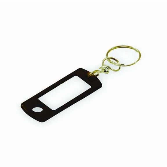 Lucky Line Key Tag, Black, Plastic, Clear Plastic Insert, - 50 PK 16820