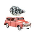 thumbnail image 3 of Adorno de camión retro navideño, camioneta coleccionable hecha a mano con para almacenamiento en la parte de la repisa de pequeño, 3 of 8