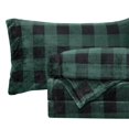thumbnail image 1 of Juego de sábanas Elegant Comfort de franela de terciopelo Queen Buffalo Green, 1 of 9